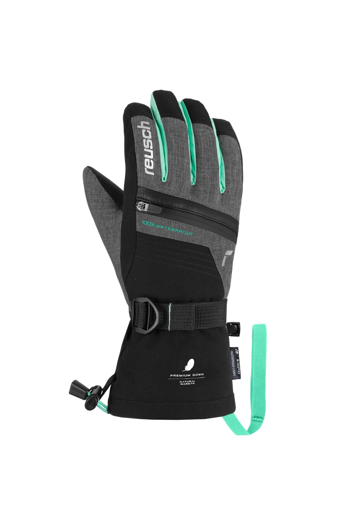 Reusch Lando R-TEX® XT Kinder Skihandschuh Grau, , Größe: 4 1/2