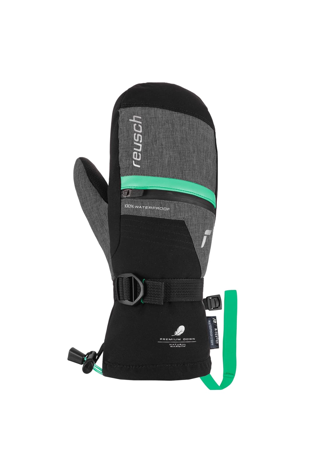 Reusch Lando R-TEX® XT Kinder Fausthandschuh Grau, , Größe: 5 1/2