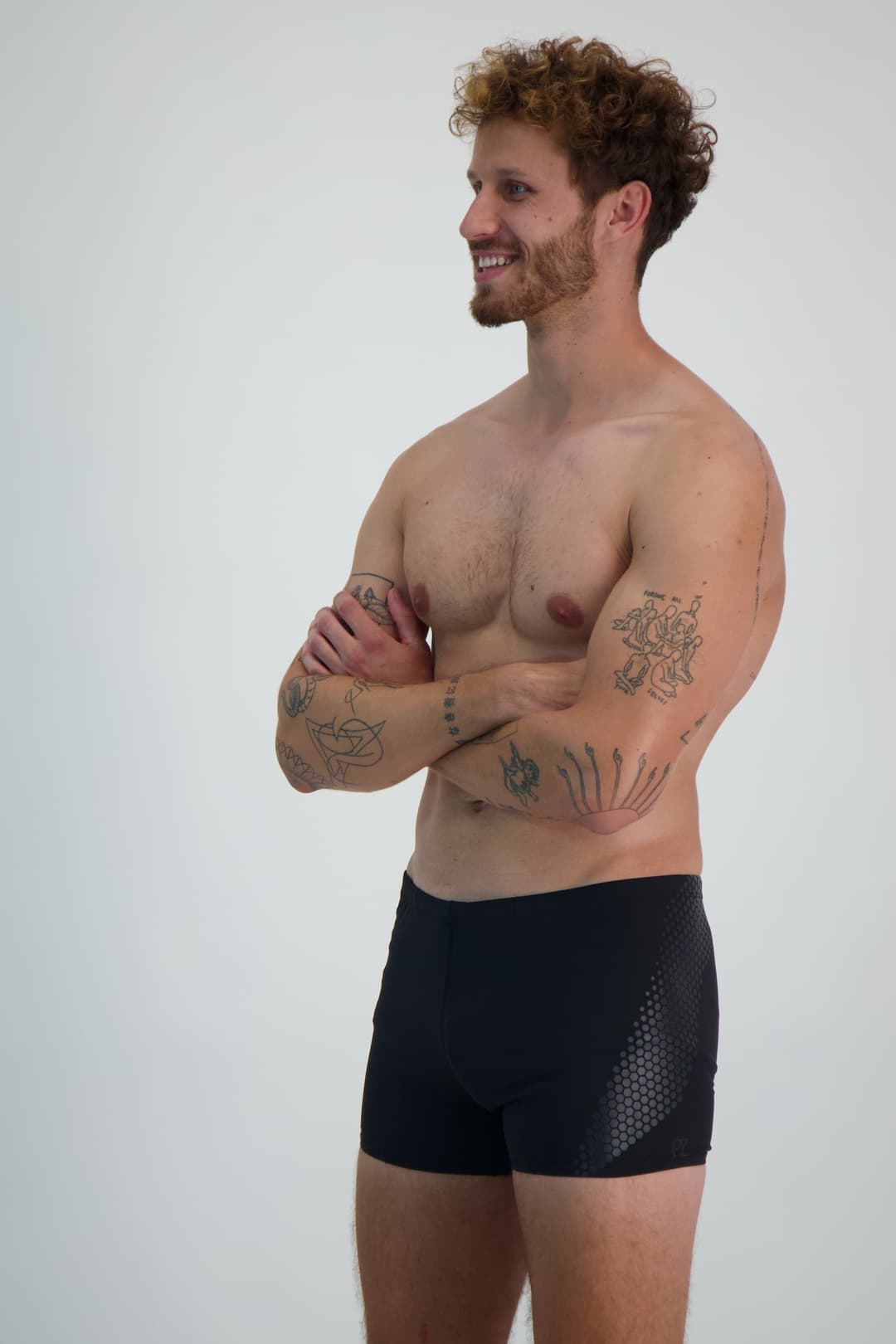 POWERZONE Herren Badehose Schwarz, Herren, Größe: XL