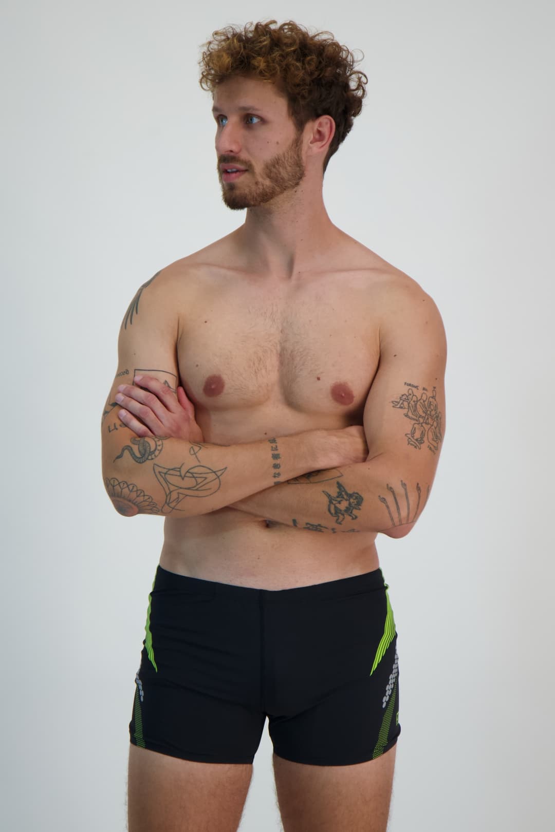 POWERZONE Herren Badehose Schwarz, Herren, Größe: S