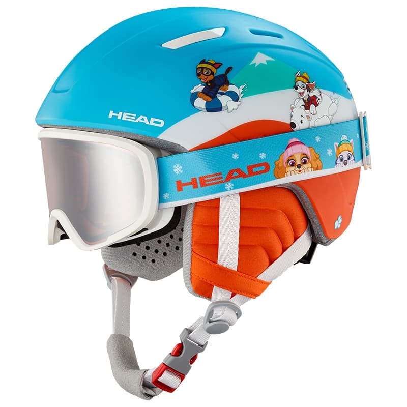 HEAD Mojo Paw Kinder Skihelm + Brille Blau, , Größe: XXS