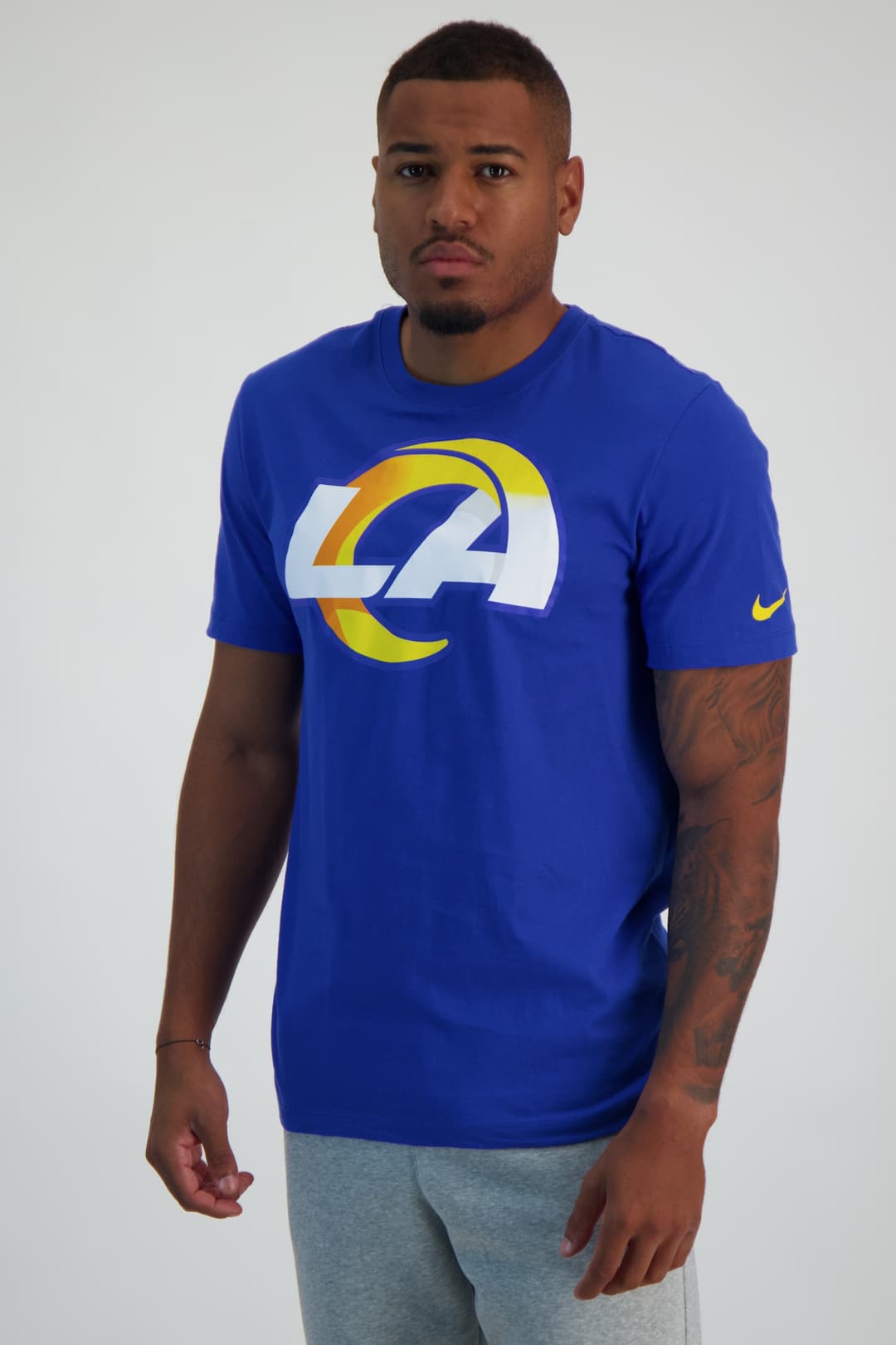 Nike Los Angeles Rams Logo Essential Herren T-Shirt Blau, Herren, Größe: S