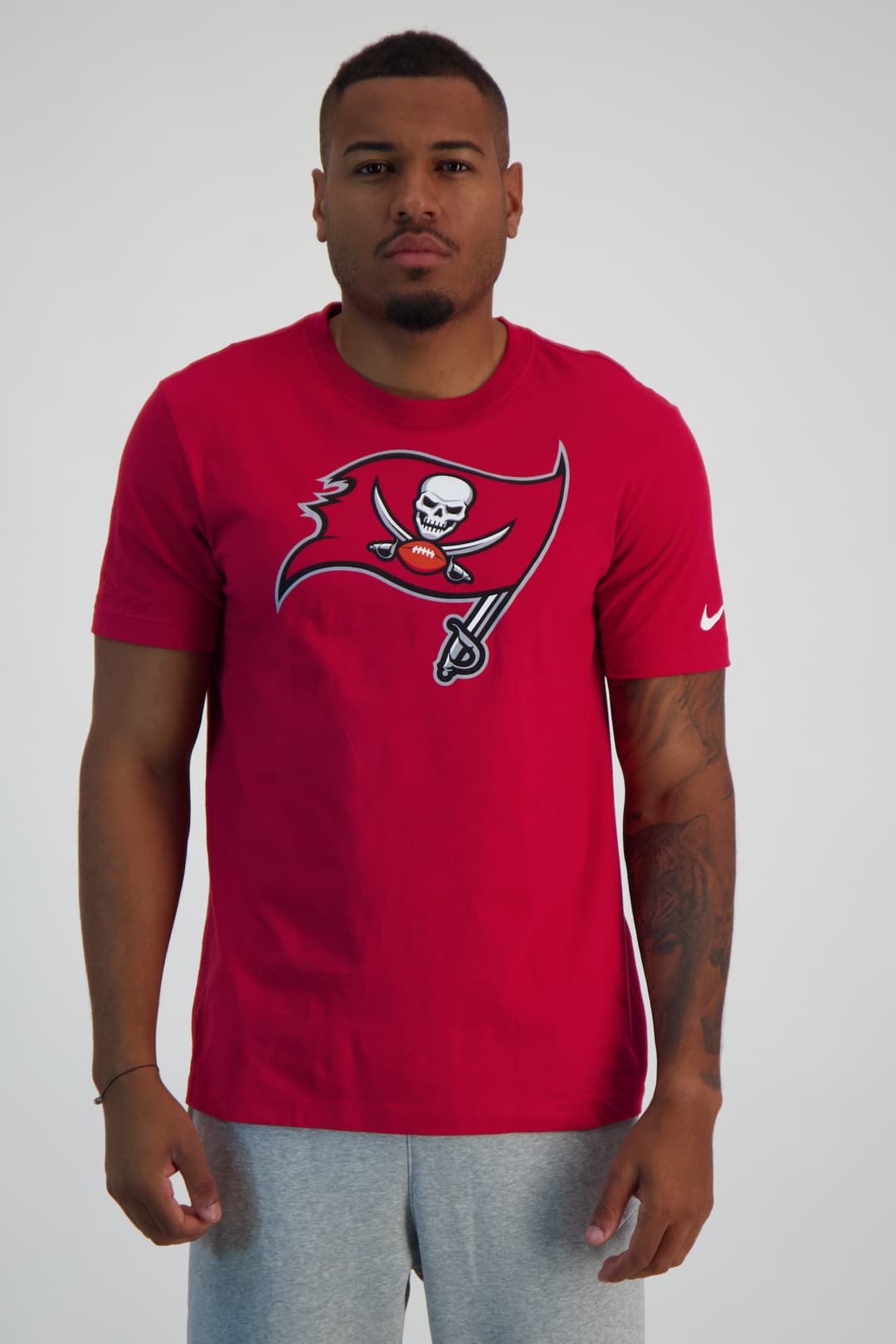 Nike Tampa Bay Buccaneers Logo Essential Herren T-Shirt Rot, Herren, Größe: S