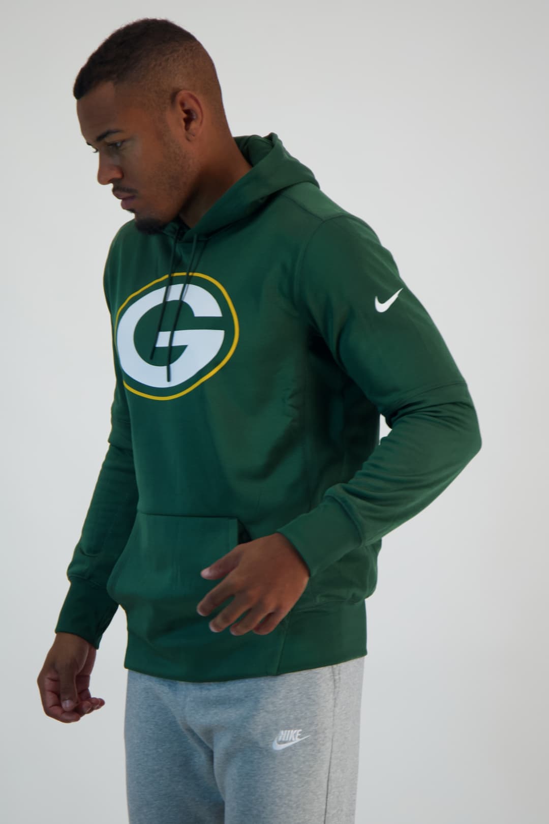 Nike Green Bay Packers Logo Prime Herren Hoodie Grün, Herren, Größe: L
