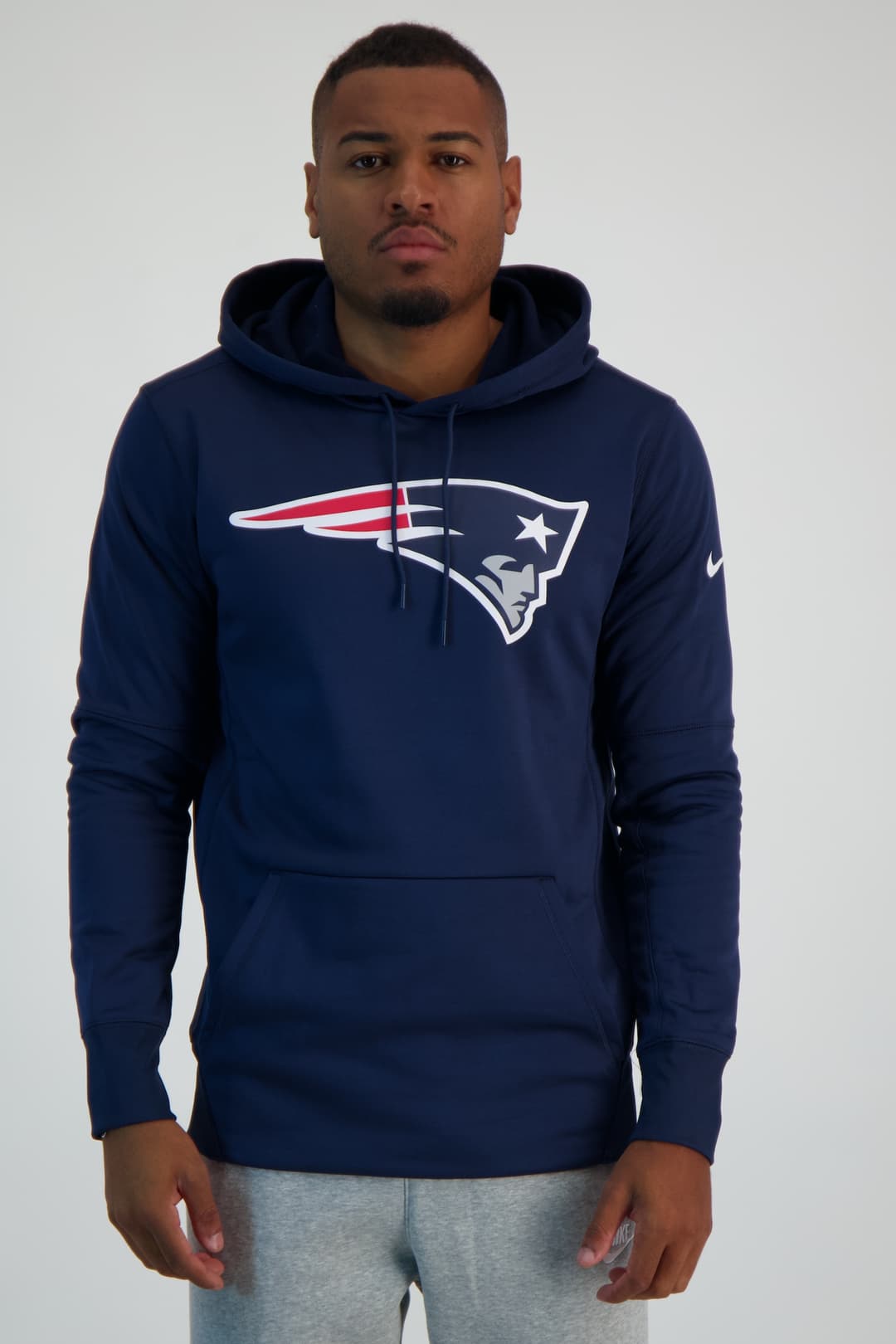Nike New England Patriots Logo Prime Herren Hoodie Blau, Herren, Größe: S