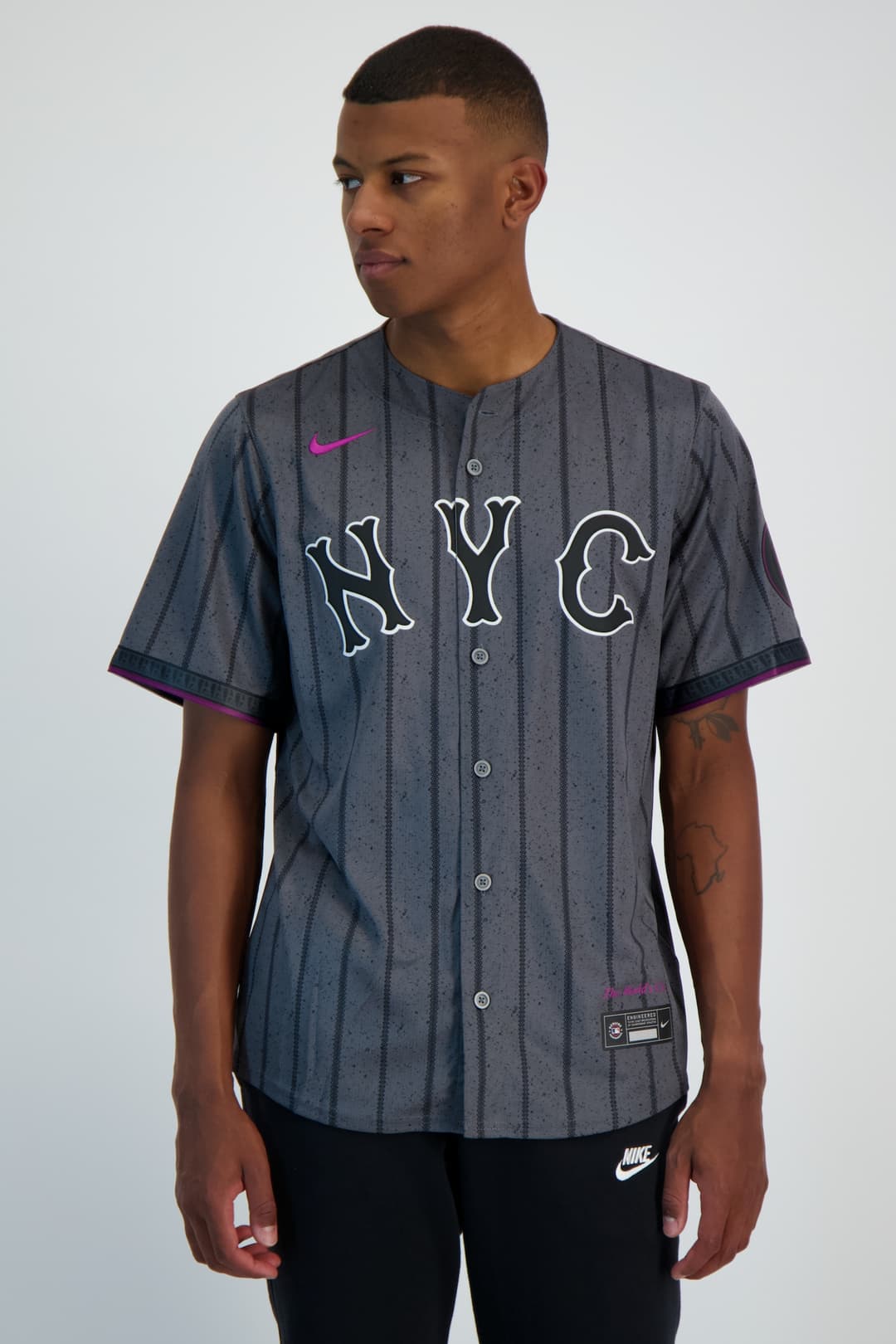 Nike New York Mets City Connect Replica Herren Baseballtrikot Grau, Herren, Größe: S