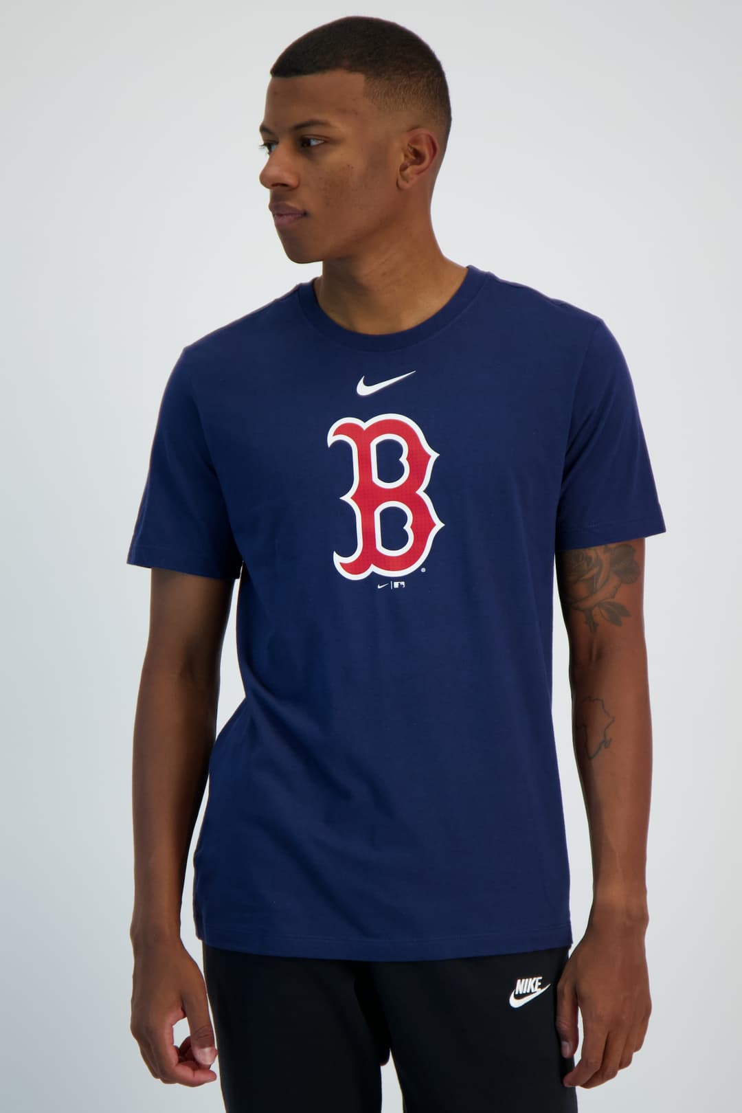 Nike Boston Red Sox Large Logo Herren T-Shirt Blau, Herren, Größe: S