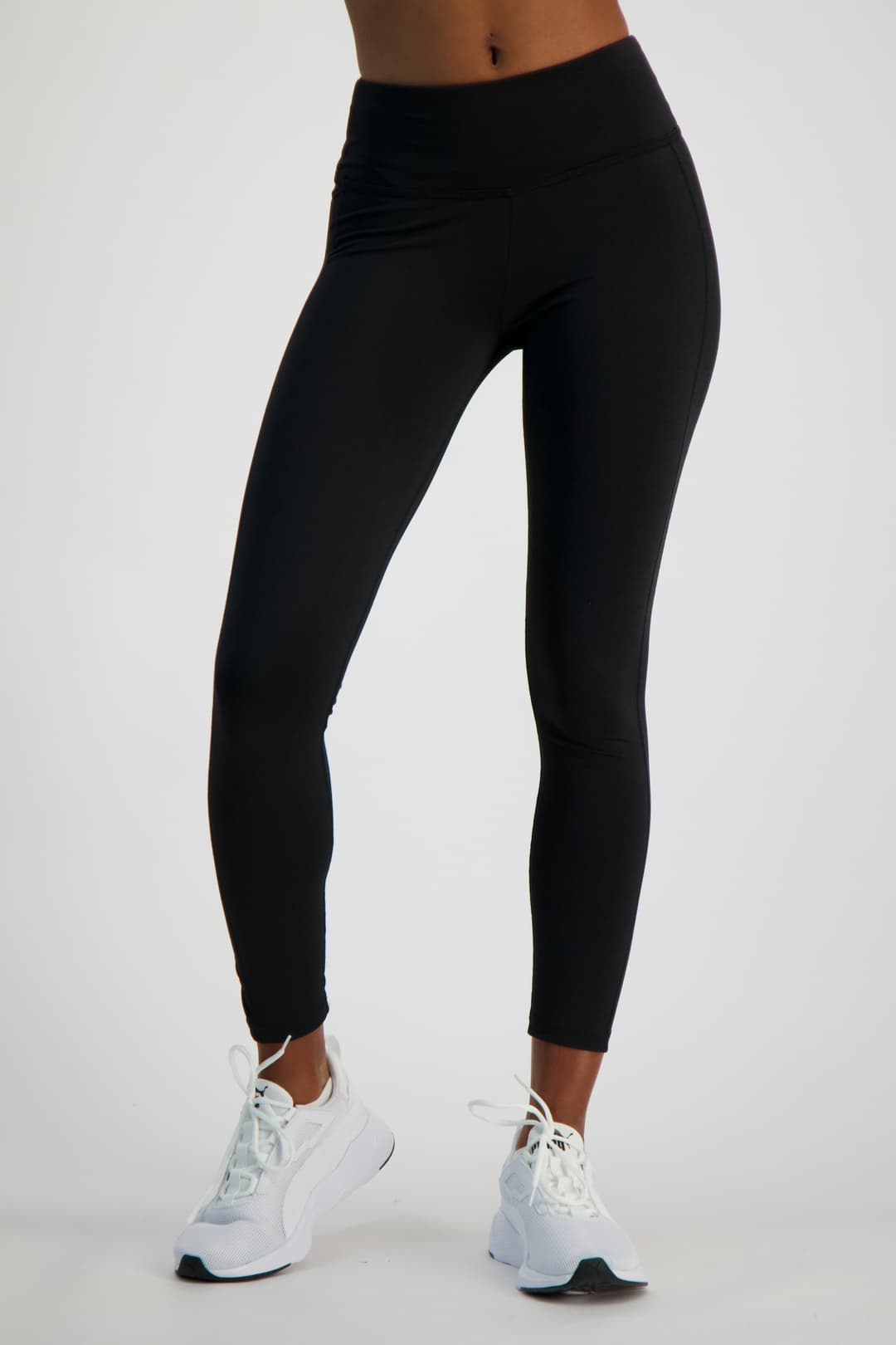 POWERZONE Langgrösse Damen Tight Schwarz, Damen, Größe: M - LONG