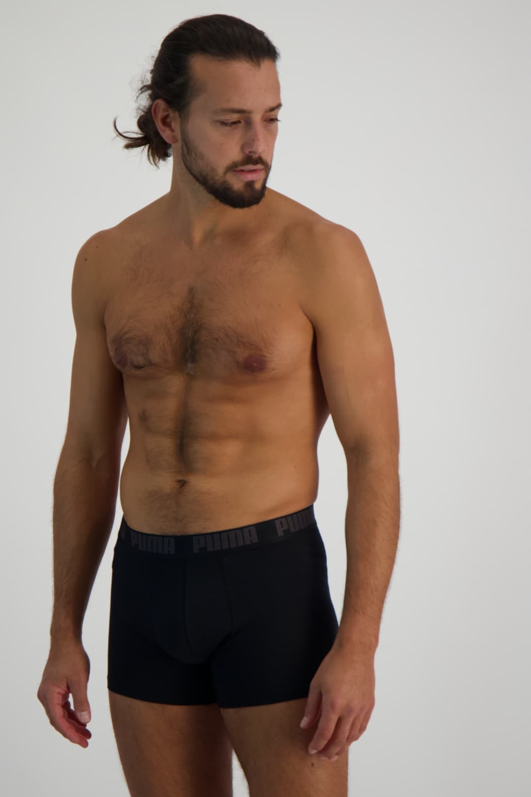 PUMA 2-Pack Basic Herren Boxershort Bio-Cotton Schwarz, Herren, Größe: L