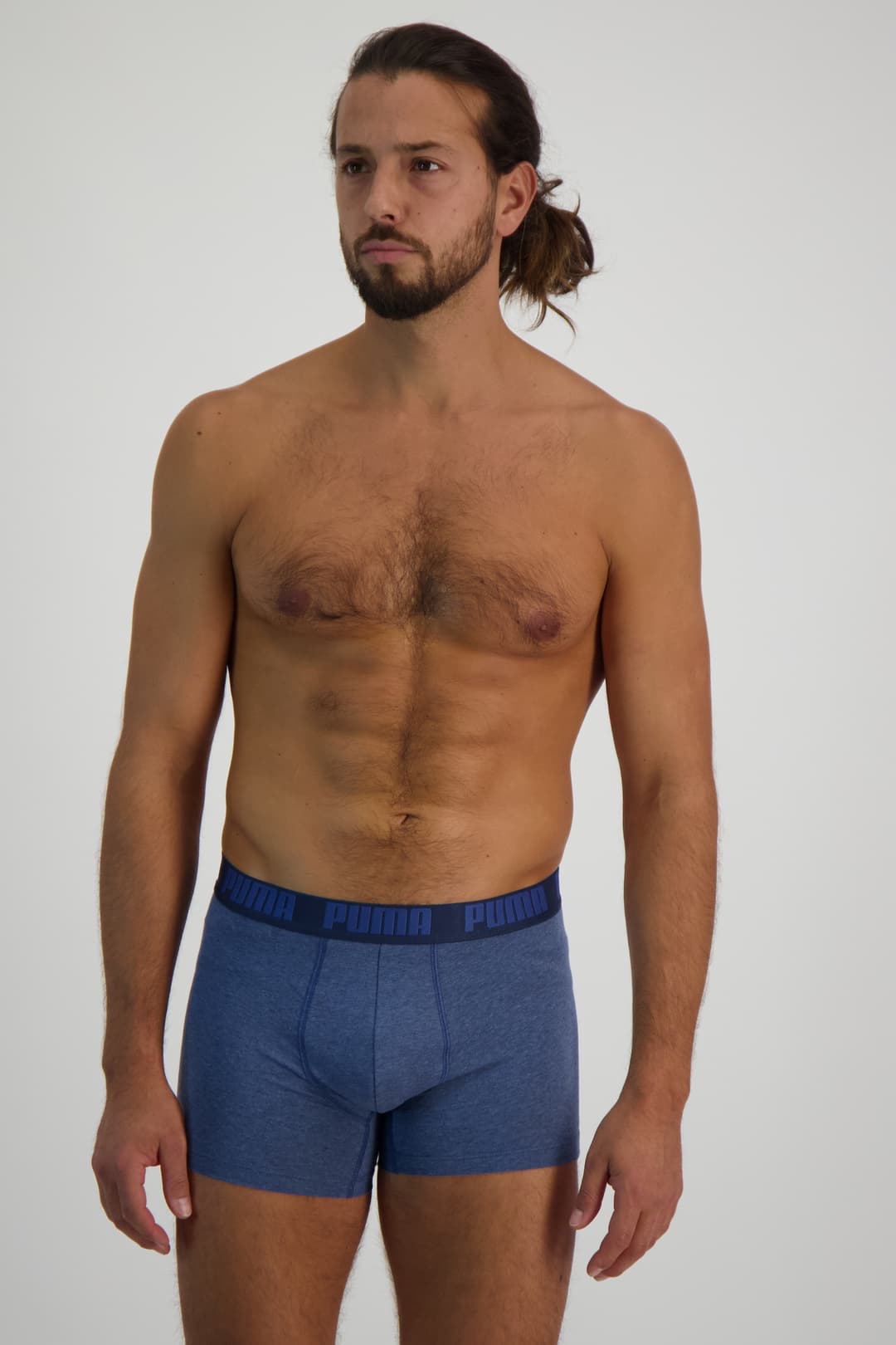 PUMA 2-Pack Basic Herren Boxershort Bio-Cotton Blau, Herren, Größe: S