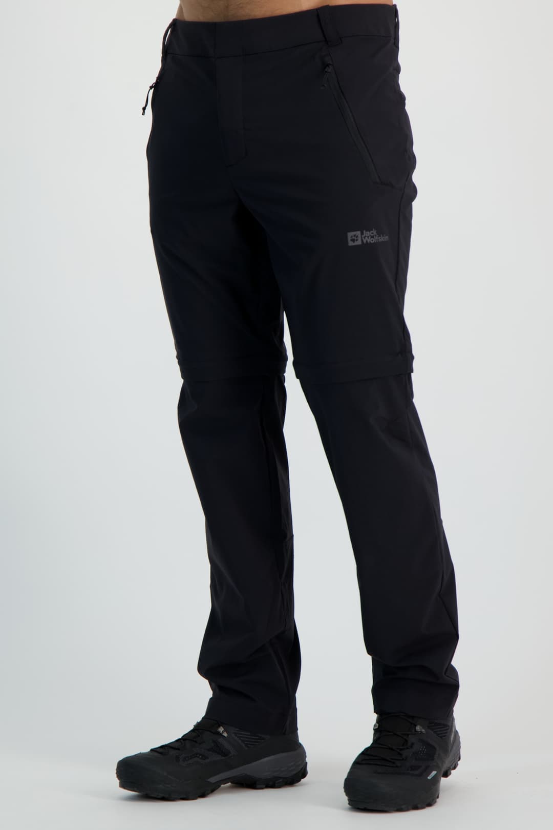 Jack Wolfskin Glastal Zip-Off Kurzgrösse Herren Wanderhose Schwarz, Herren, Größe: 56K
