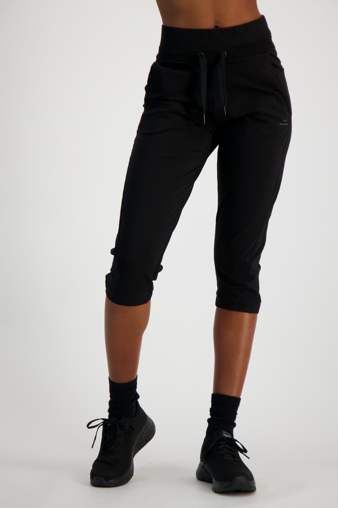 Venice Jaydin Damen 3/4 Trainerhose Schwarz, Damen, Größe: XS