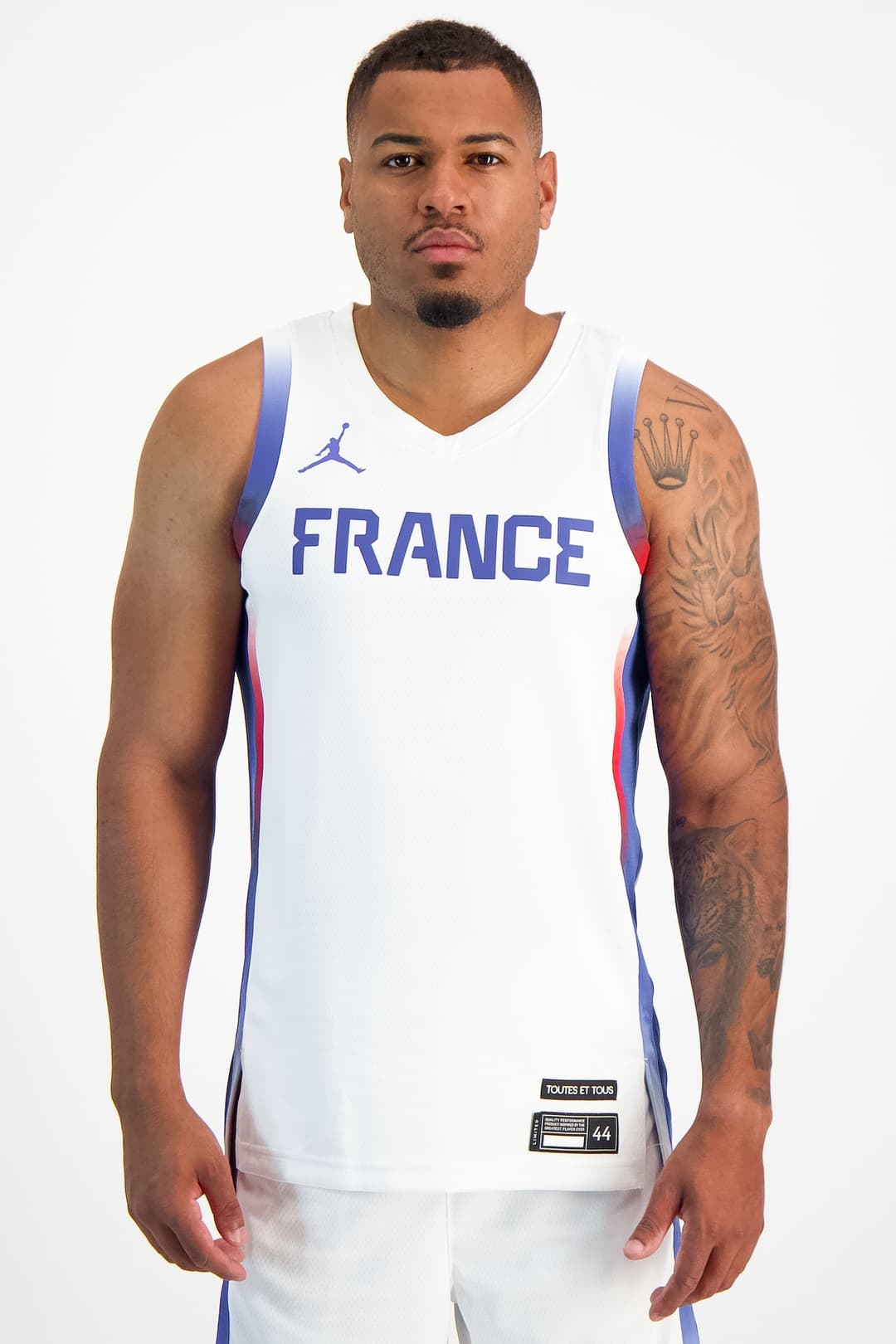 Nike Frankreich Limited Home Herren Basketballtrikot Weiss, Herren, Größe: XXL