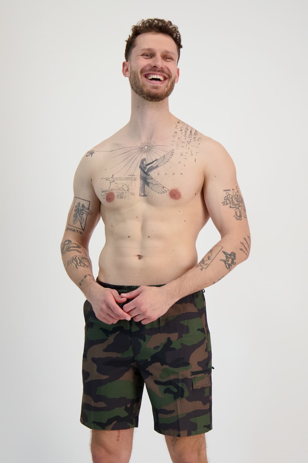 Quiksilver Taxer Cargo Amphibien 19 Inch Herren Badeshort Camouflage, Herren, Größe: S