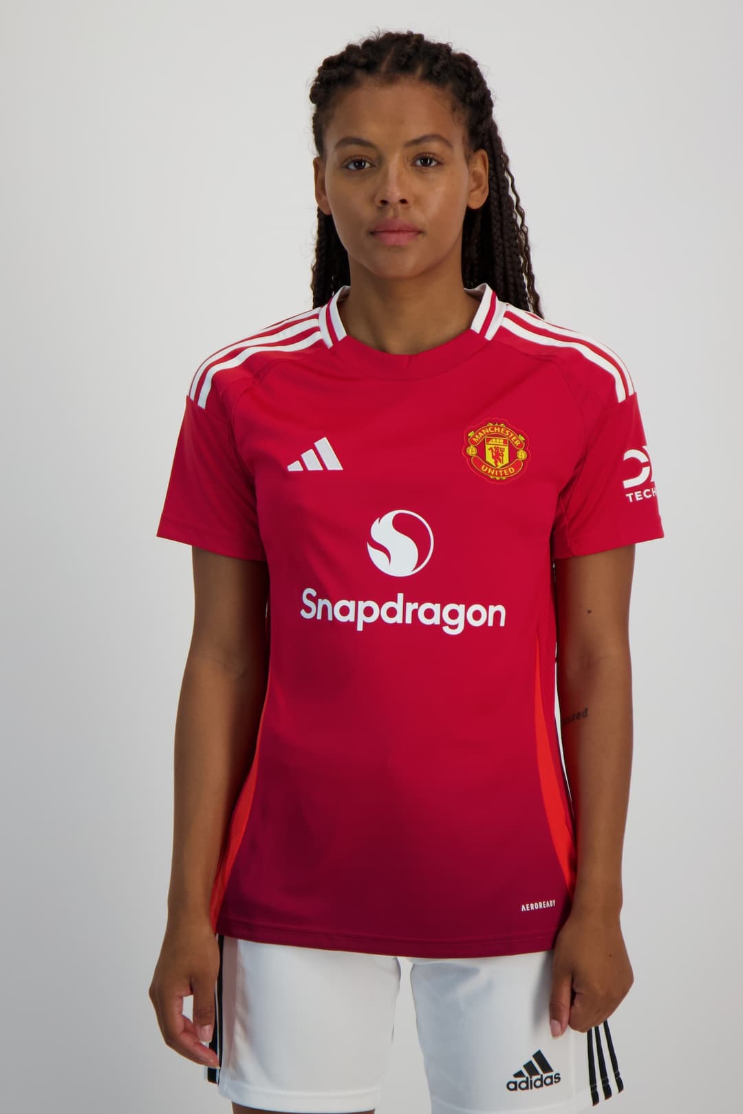 adidas Manchester United Home Replica Damen Fussballtrikot 24/25 Rot, Damen, Größe: M