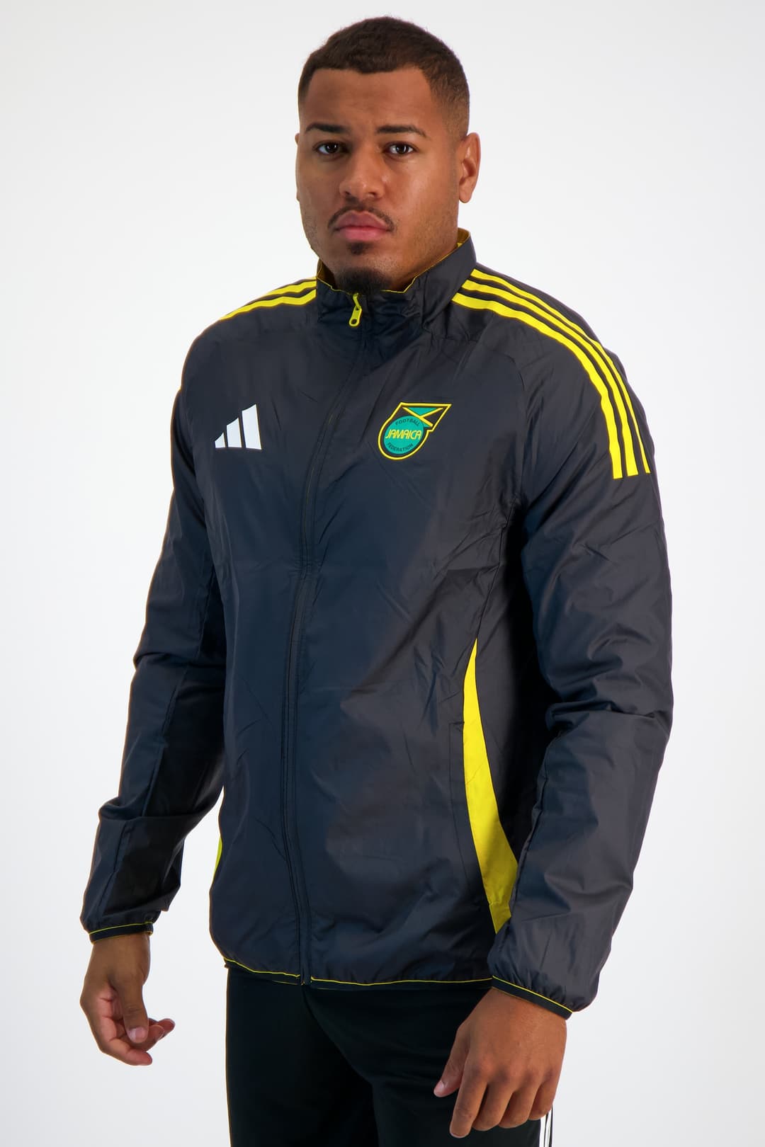 adidas Jamaika Anthem Reversible Herren Jacke Gelb, Herren, Größe: M