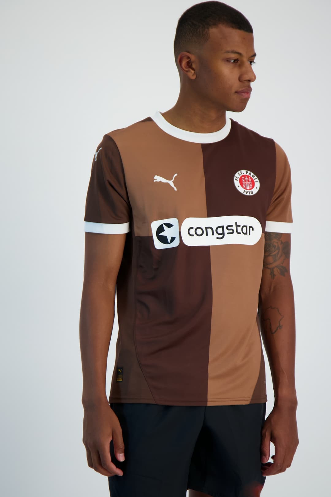 PUMA FC St. Pauli Home Replica Herren Fussballtrikot 24/25 Braun, Herren, Größe: S