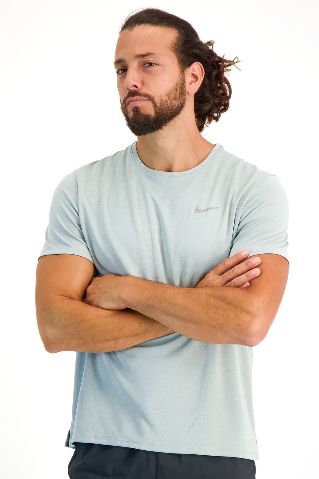 Nike Dri-FIT UV Miler Herren T-Shirt Grau, Herren, Größe: XL