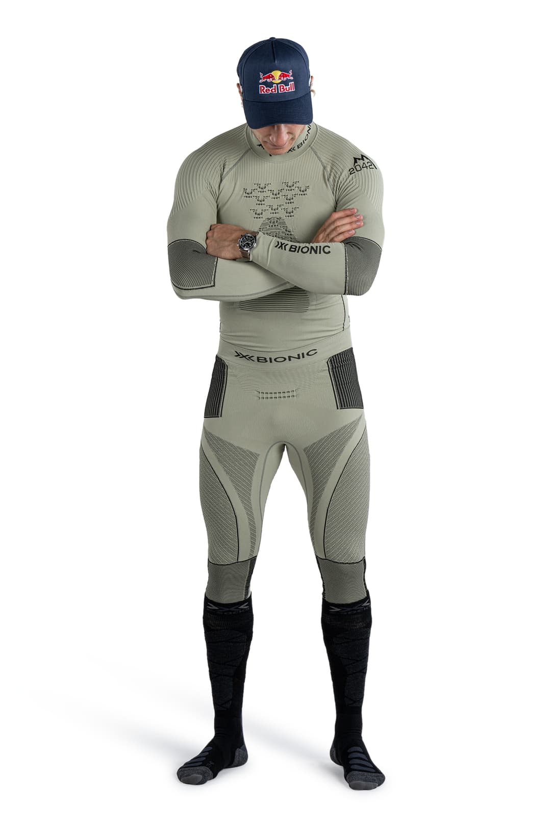 X Bionic Marco Odermatt Signature Edition Energy Accumulator 4.0 Herren 3/4 Thermohose Grau, Herren, Größe: L
