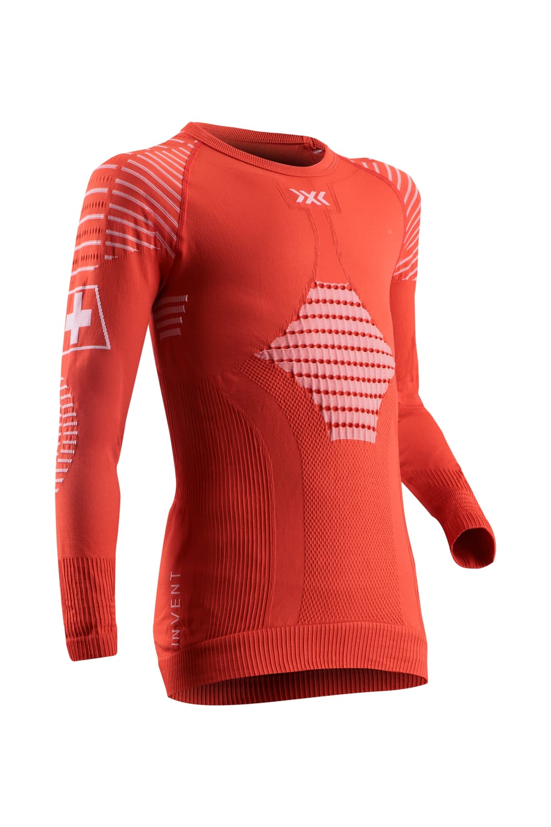 X Bionic Invent 4.0 Patriot Kinder Thermo Longsleeve Rot, , Größe: 46273