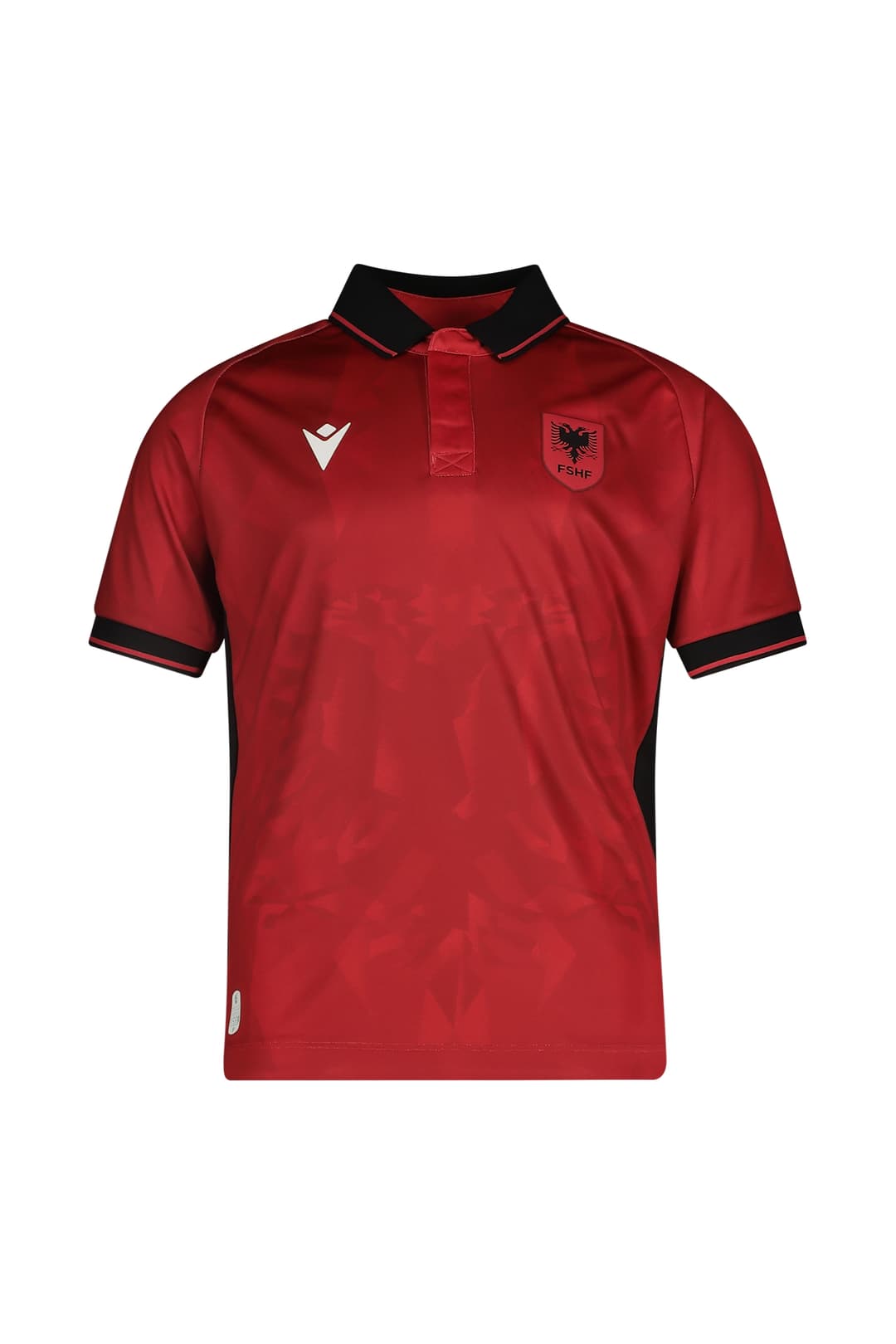 Macron Albanien Home Replica Kinder Fussballtrikot EM 2024 Rot, , Größe: 140