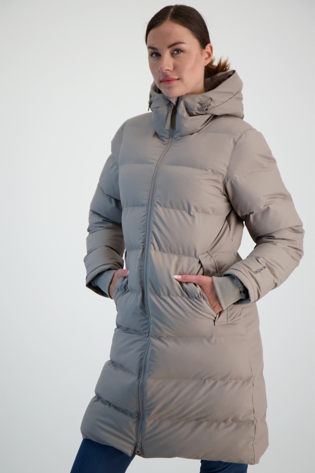 46 NORD Damen Wintermantel Beige, Damen, Größe: 42