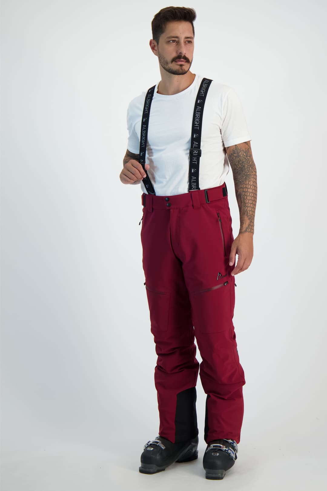 ALBRIGHT Andermatt Herren Skihose Rot, Herren, Größe: S