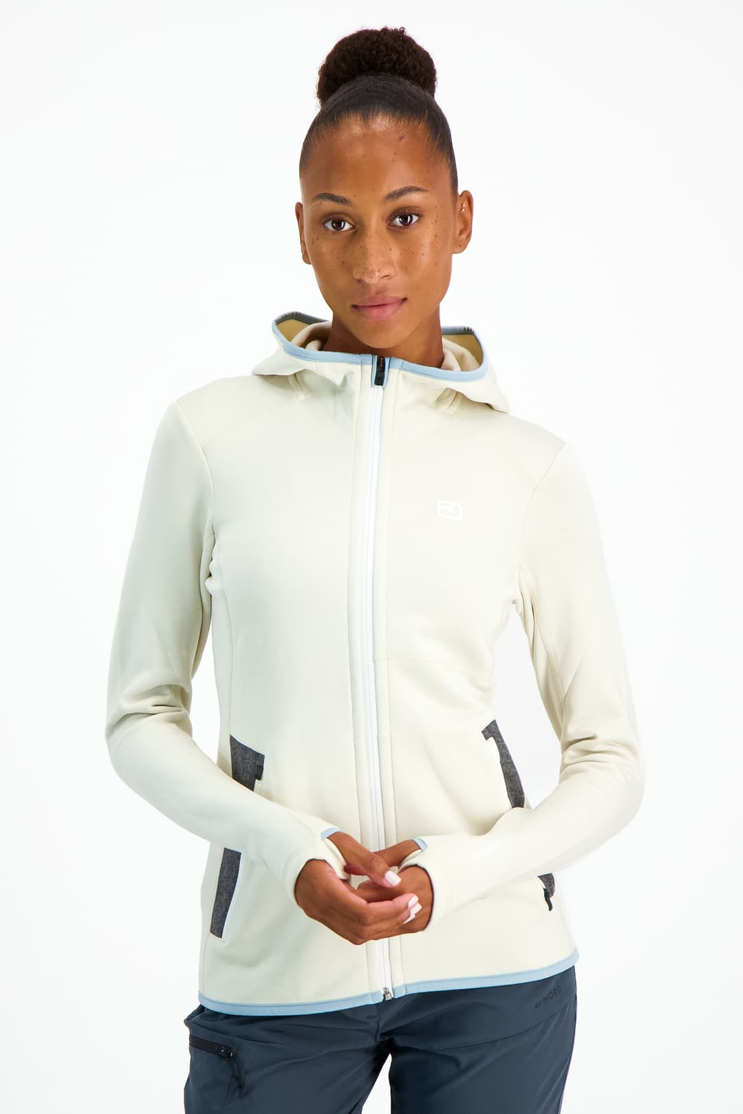 Ortovox Fleece Hoody Damen Midlayer Weiss, Damen, Größe: XL