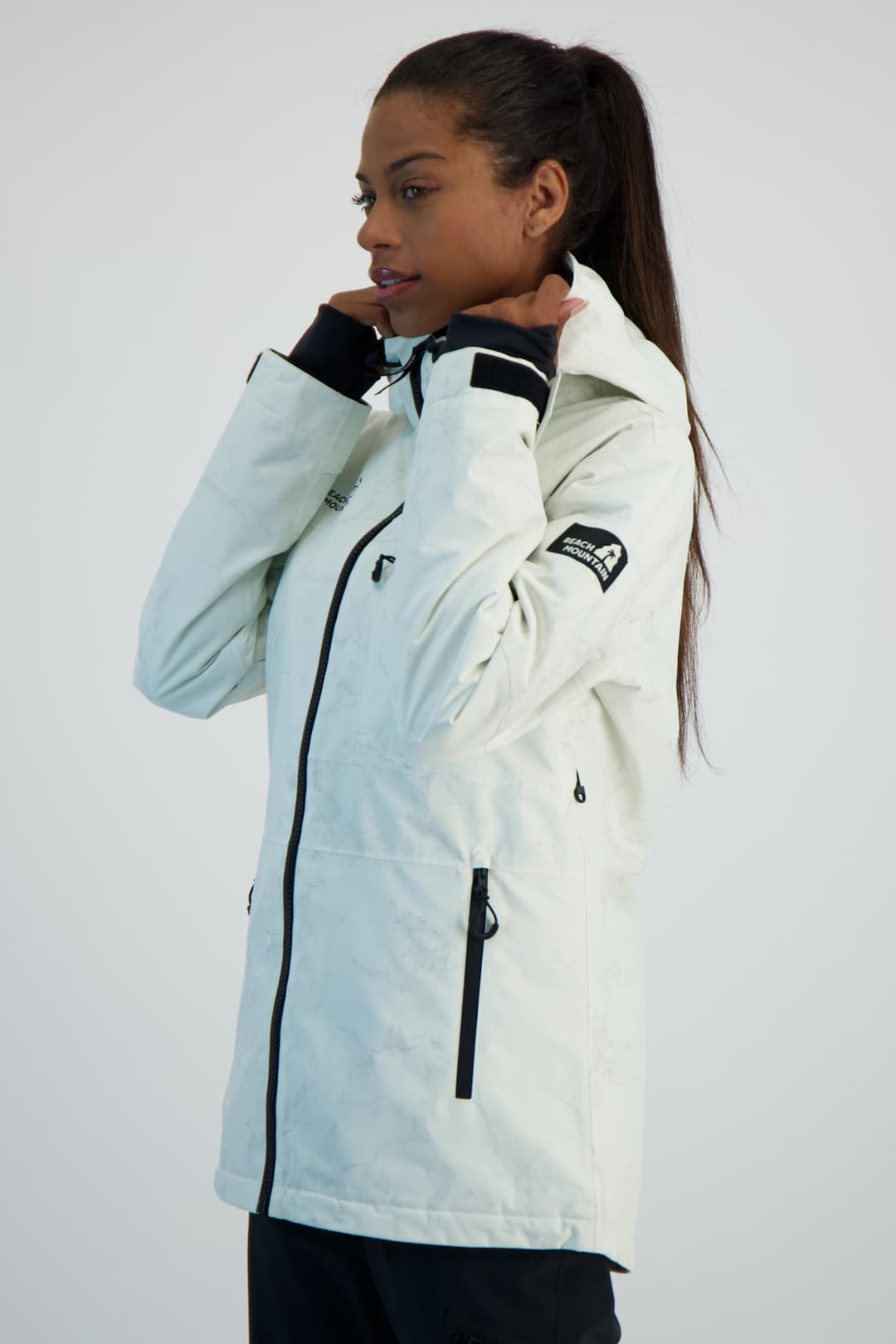 BEACH MOUNTAIN Damen Snowboardjacke Weiss, Damen, Größe: 42