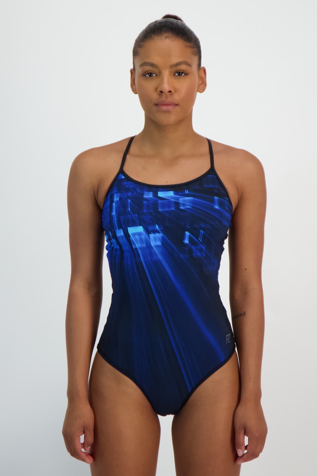 POWERZONE Damen Badeanzug Blau, Damen, Größe: 46