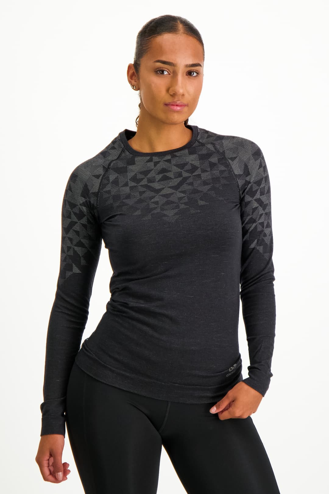 Odlo Kinship Performance Wool 200 Warm Damen Thermo Longsleeve Schwarz, Damen, Größe: L