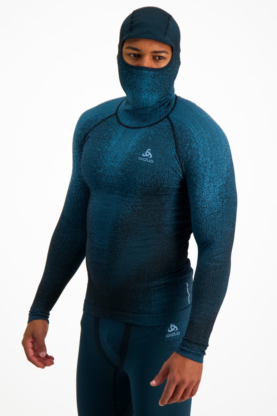 Odlo Performance Blackcomb Facemask Herren Thermo Longsleeve Blau, Herren, Größe: S