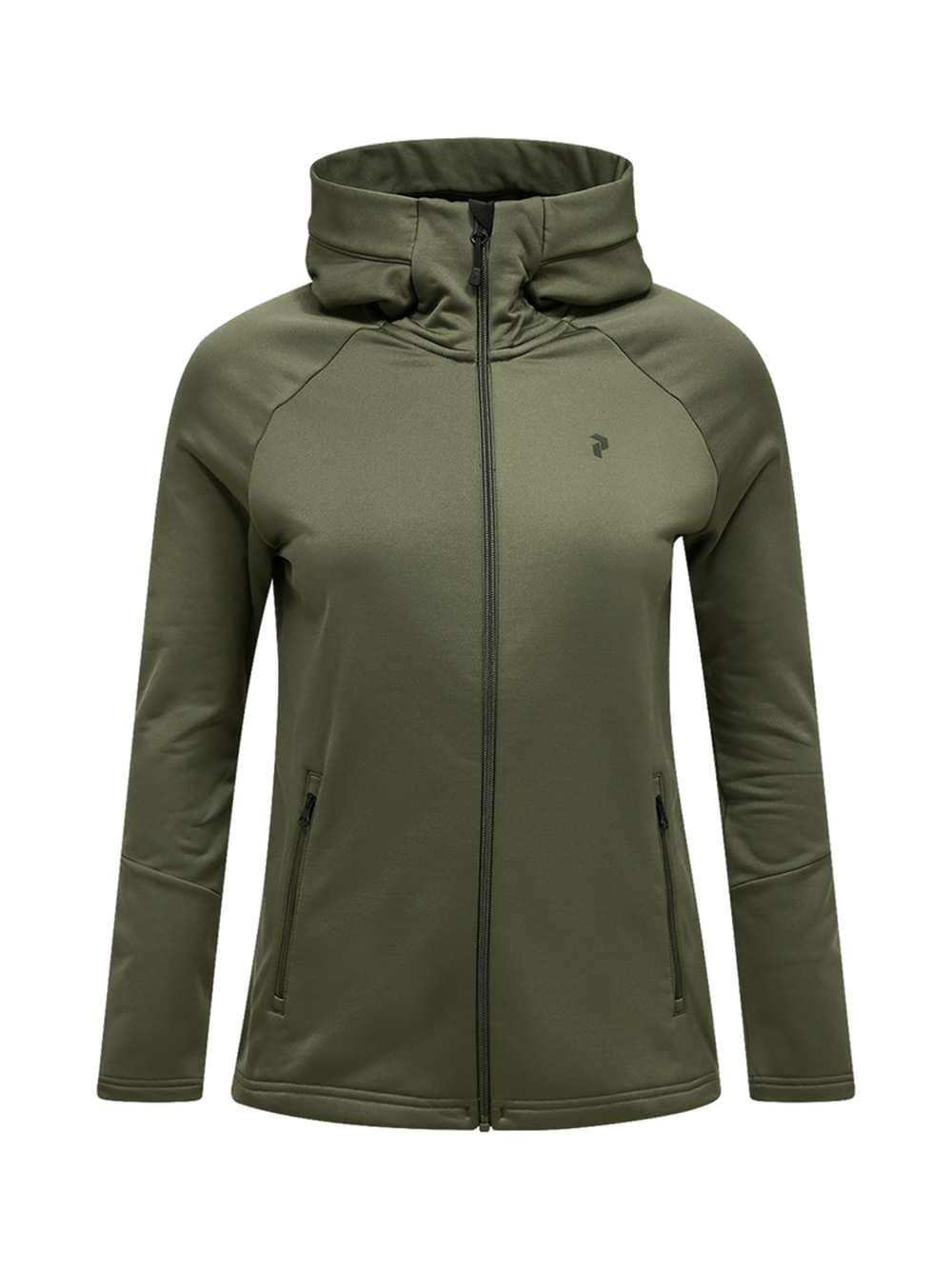 PEAK PERFORMANCE Rider Essentials Zip Hood Damen Midlayer Grün, Damen, Größe: XL