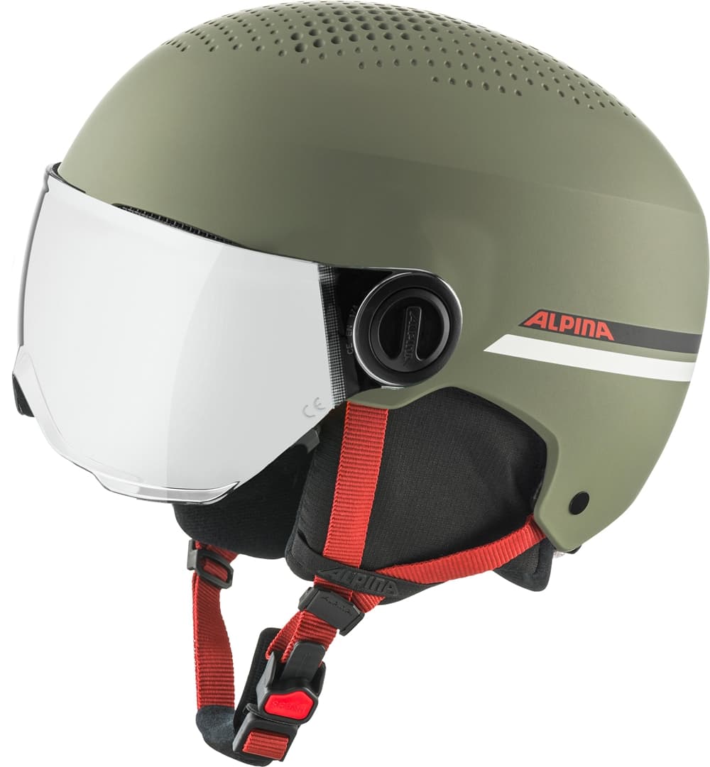 ALPINA Zupo Visor Q-Lite Kinder Skihelm Grün, , Größe: 48-52