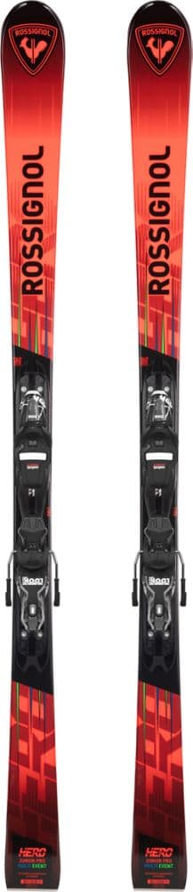 Rossignol Hero Multi-Event 140-150 Kinder Ski Set 24/25 Rot, , Größe: 140