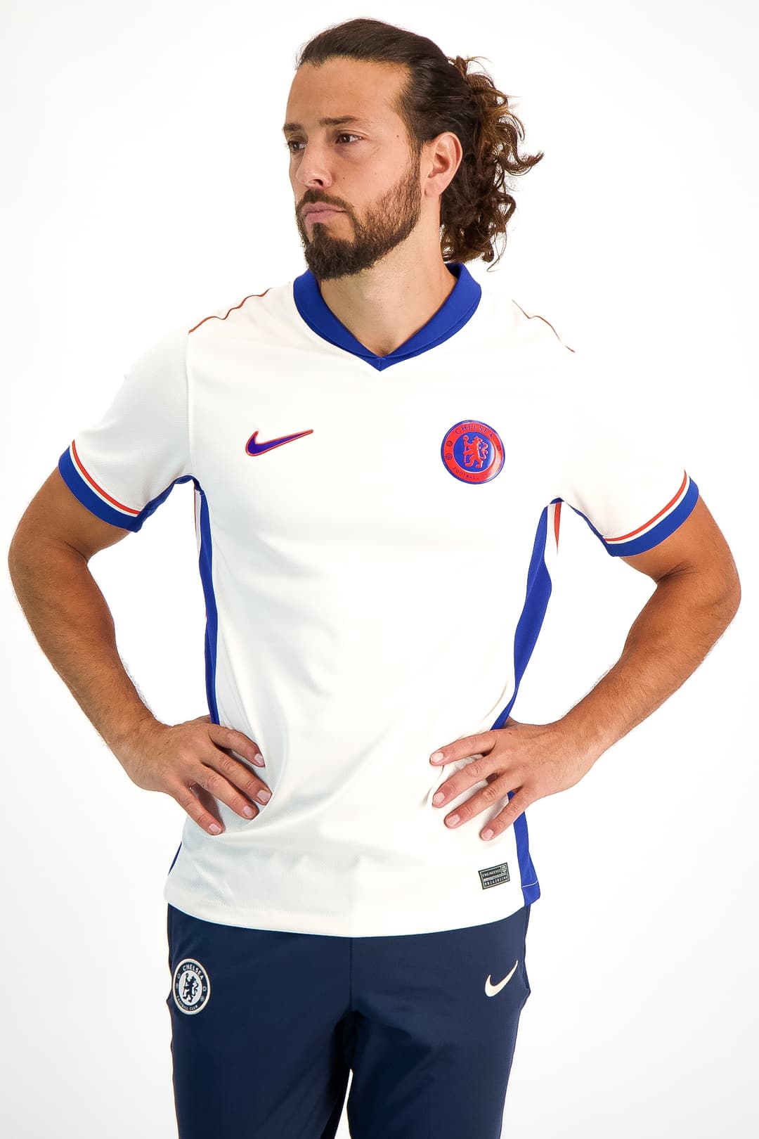 Nike FC Chelsea Away Replica Herren Fussballtrikot 24/25 Weiss, Herren, Größe: XL