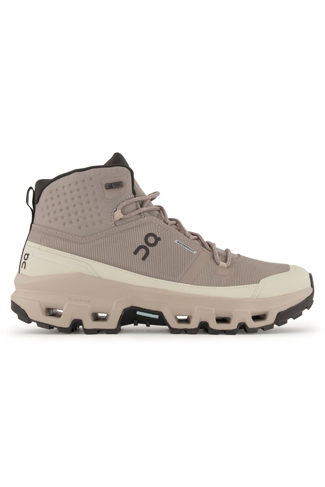 ON Cloudrock Mid Waterproof Herren Wanderschuh Beige, Herren, Größe: 11 1/2