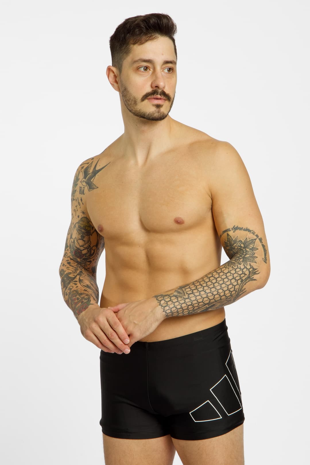 adidas Big Bars Boxer Herren Badehose Schwarz, Herren, Größe: 5