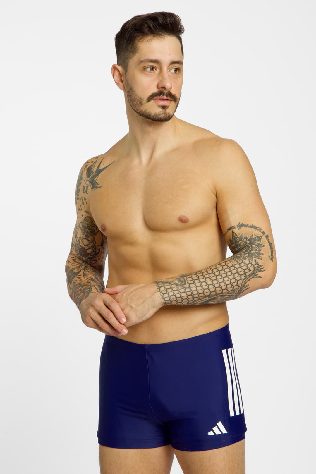 adidas 3S Boxer Herren Badehose Blau, Herren, Größe: 6