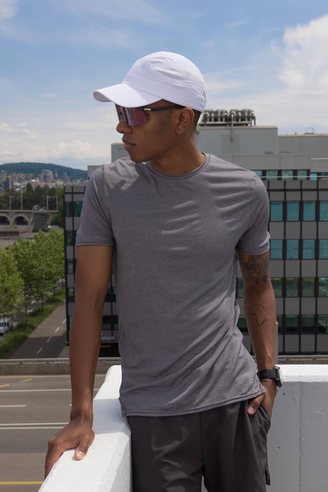 POWERZONE Herren T-Shirt Grau, Herren, Größe: S