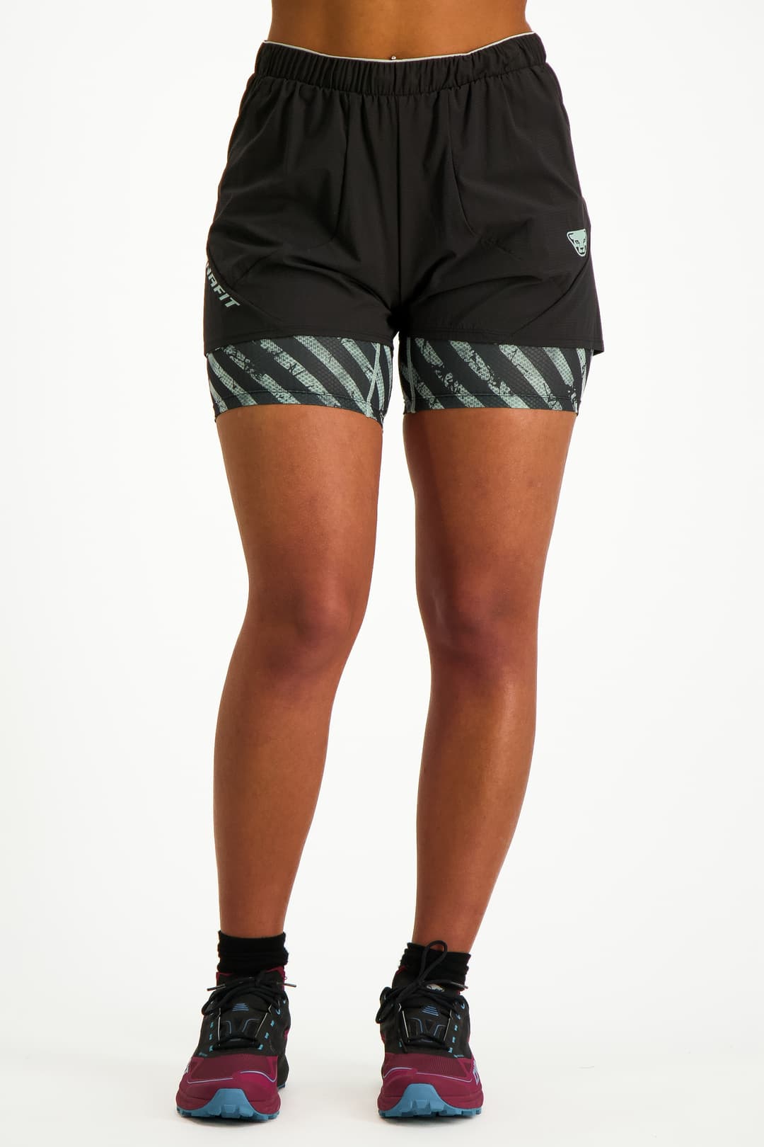 Dynafit Trail 2in1 Damen Wandershort Schwarz, Damen, Größe: XS
