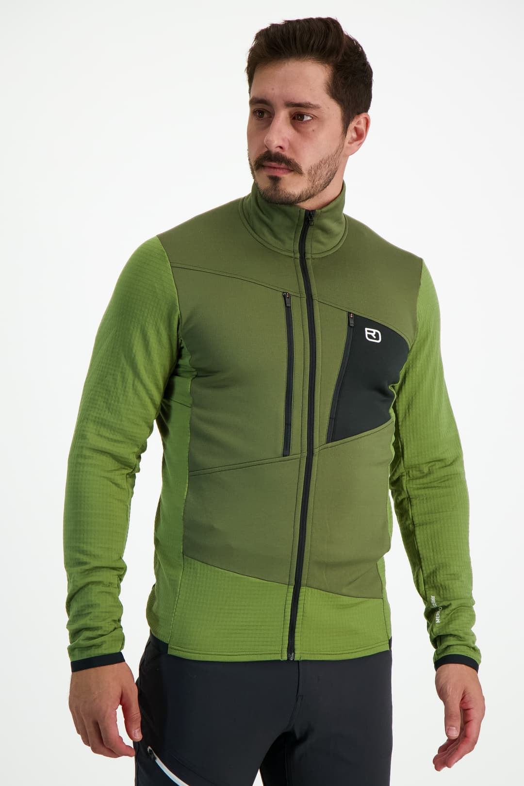 Ortovox Fleece Grid Herren Midlayer Grün, Herren, Größe: XXL