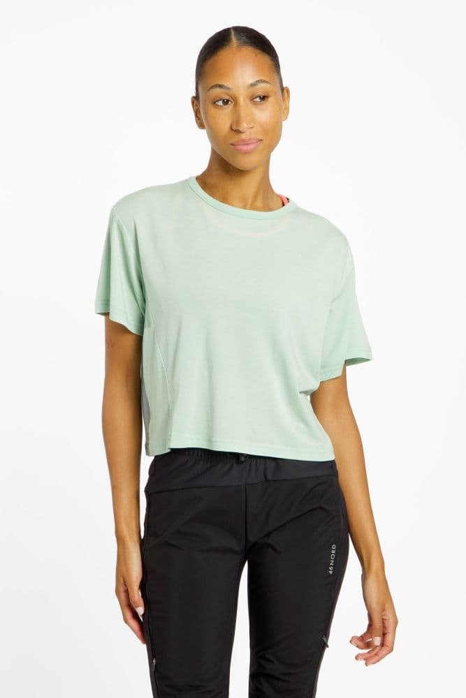 Kari Traa Mija Crop Damen T-Shirt Grün, Damen, Größe: L