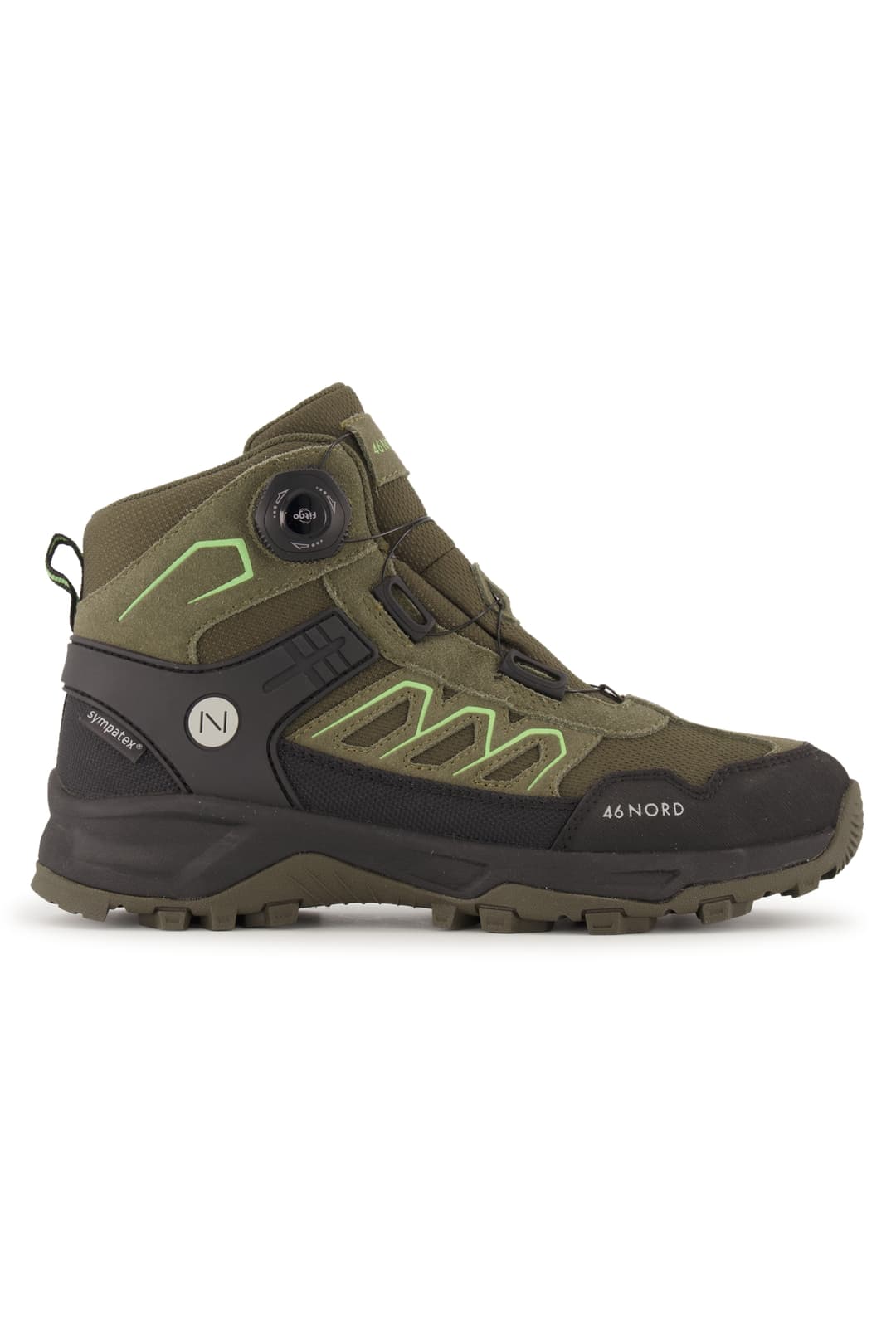 46 NORD Disc Jockey Mid Sympatex® Kinder Wanderschuh Grün, , Größe: 35