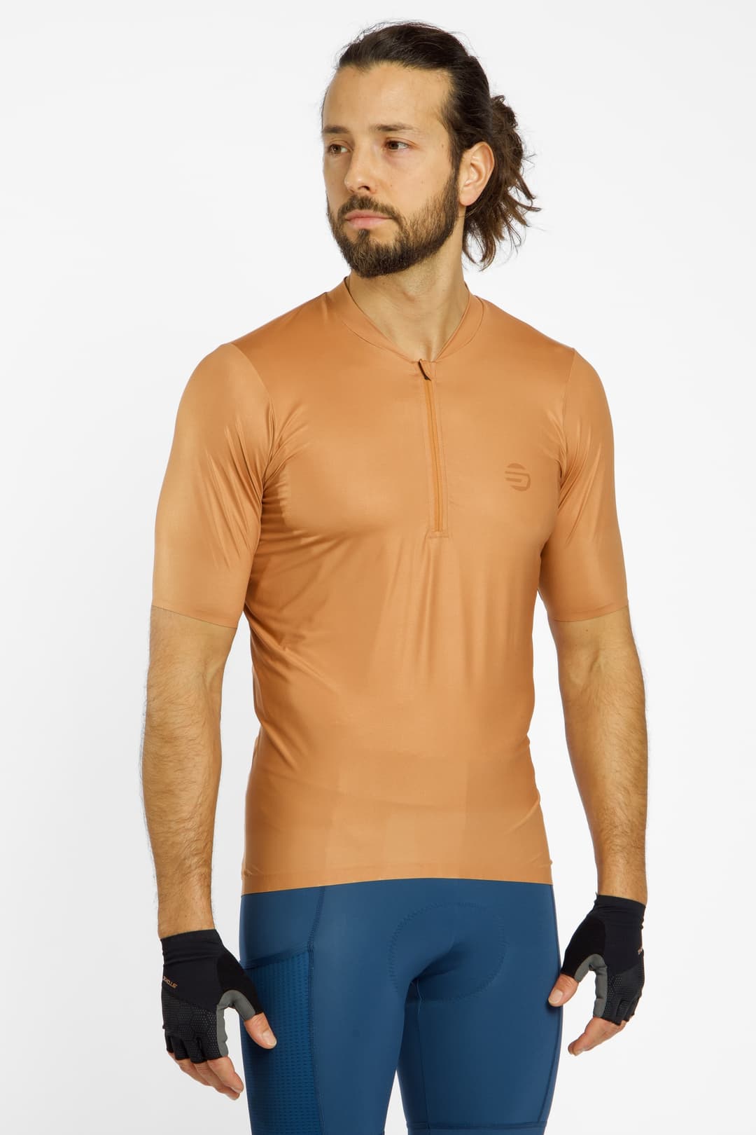 Stoke Calobra Half-Zip Herren Biketrikot Beige, Herren, Größe: S
