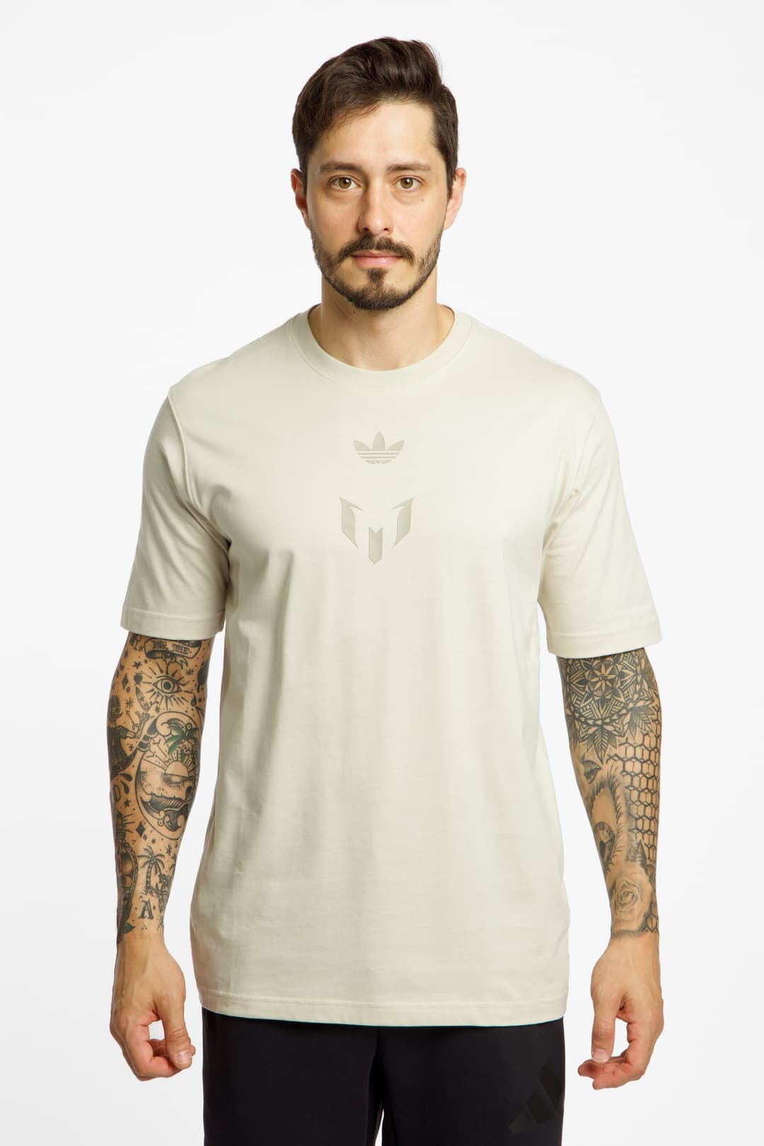 adidas Messi Herren T-Shirt Beige, Herren, Größe: M