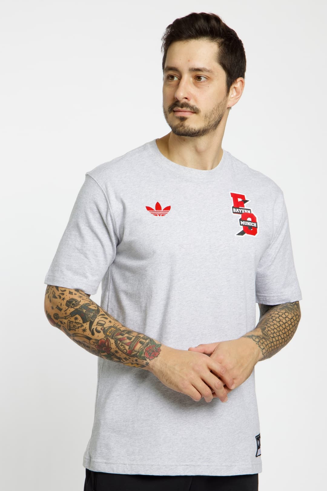 adidas FC Bayern München VRCT Herren T-Shirt Grau, Herren, Größe: S