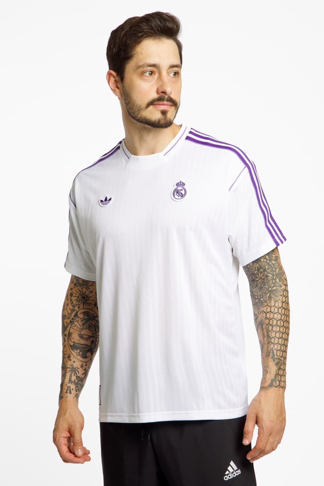 adidas Real Madrid Icon T-Shirt Weiss, Herren, Größe: L