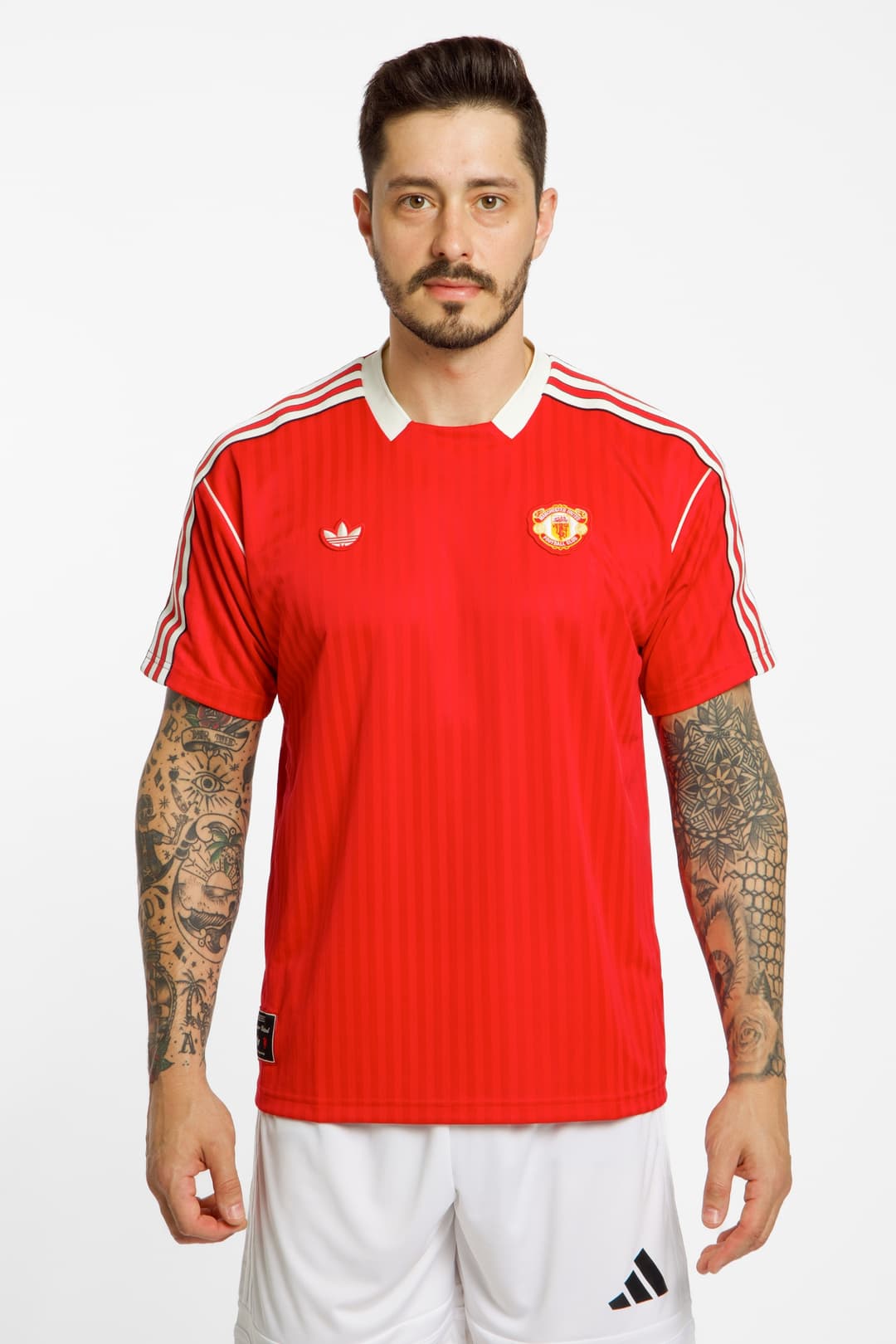 adidas Manchester United Icon T-Shirt Rot, Herren, Größe: S