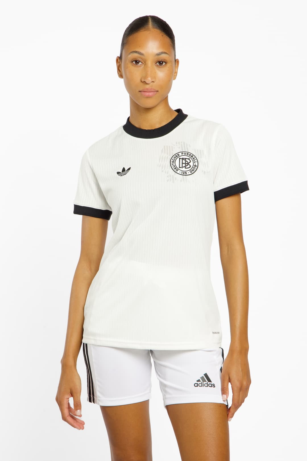 adidas Deutschland 125 Jubiläum Damen Fussballtrikot 2025 Weiss, Damen, Größe: S